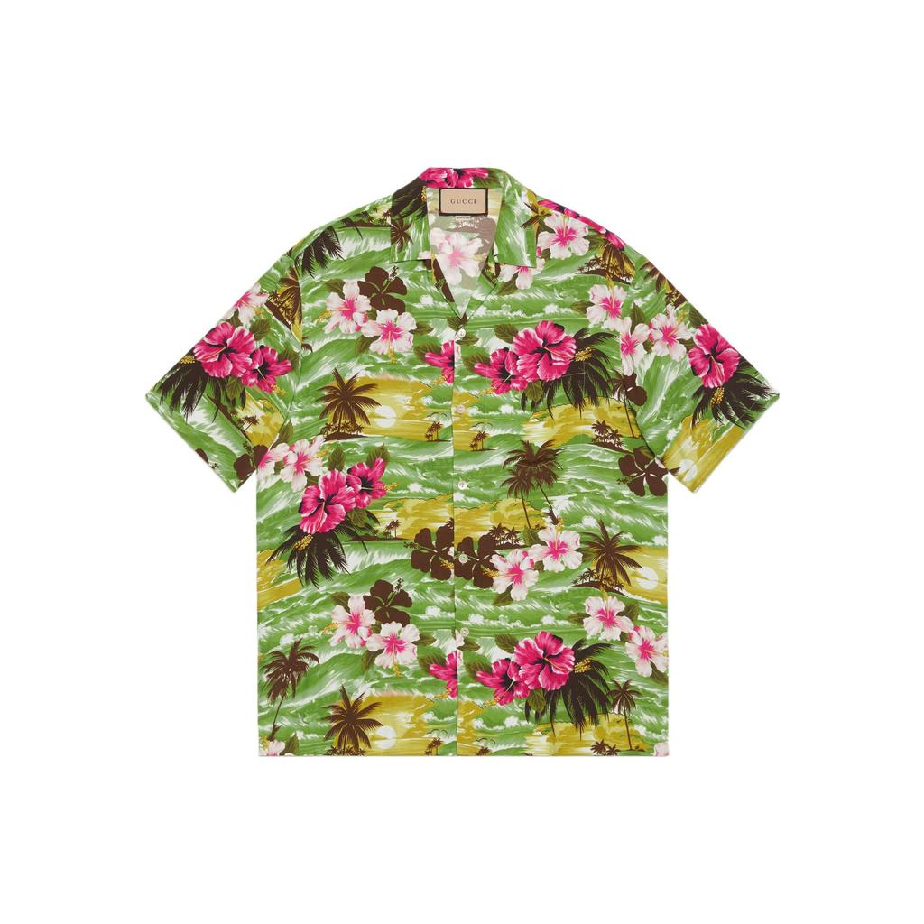 GUCCI Printed Bowling Shirt 694124-ZAJST-3824