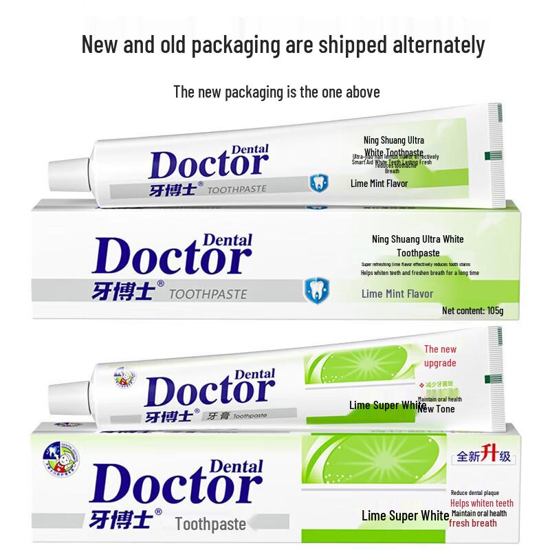 Doctor B Lemon Mint Super White Toothpaste 2-Pack