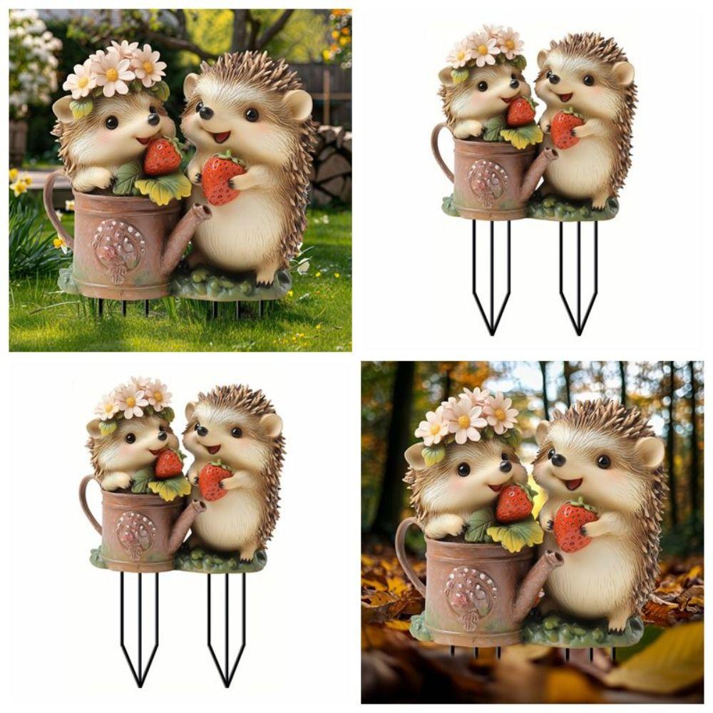 

Decorative Art Sculpture Ornament Acrylic Garden Decor New Design Hedgehog Garden Pile