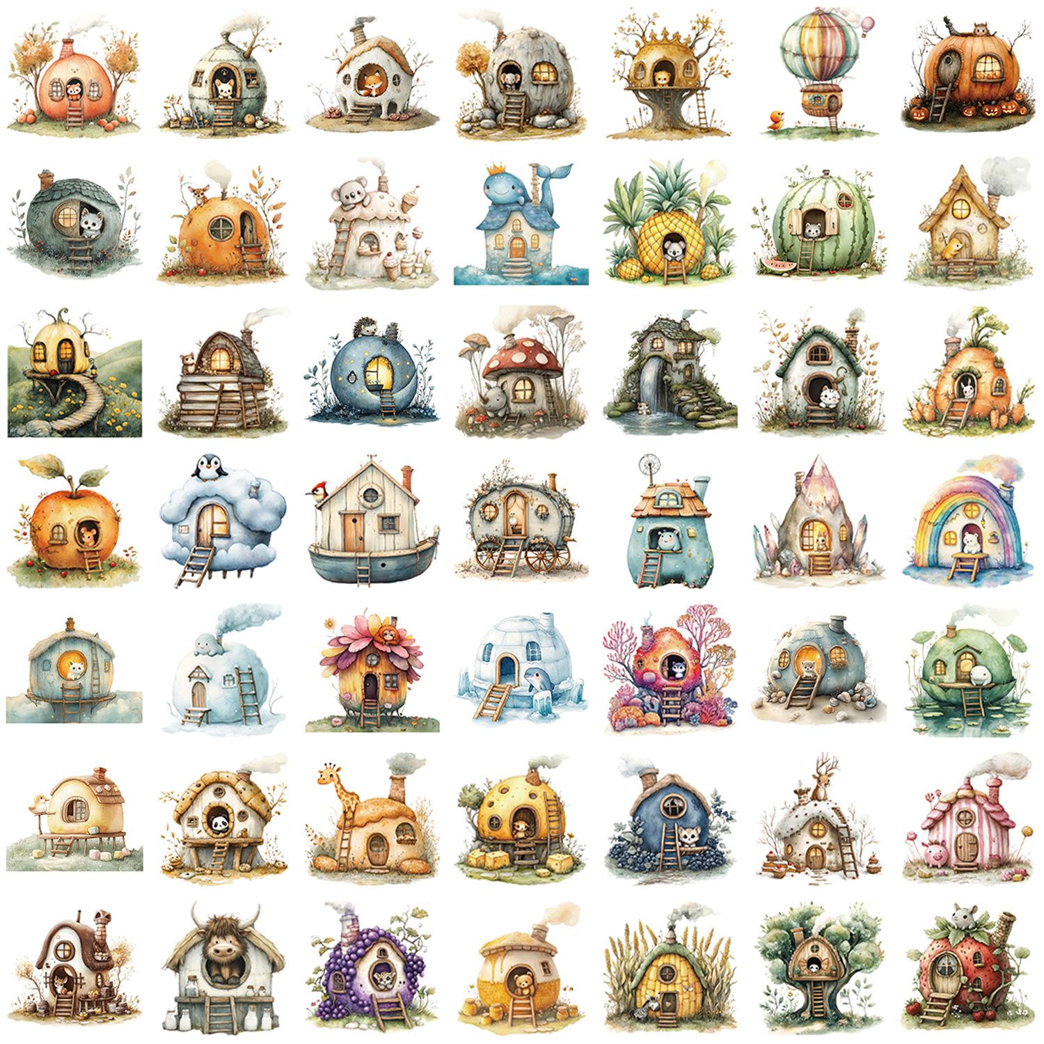 

50 Мультяшных Красочных Наклеек Граффити Коттедж Украшают Гитару Ноутбук Чемодан DIY Водонепроницаемые