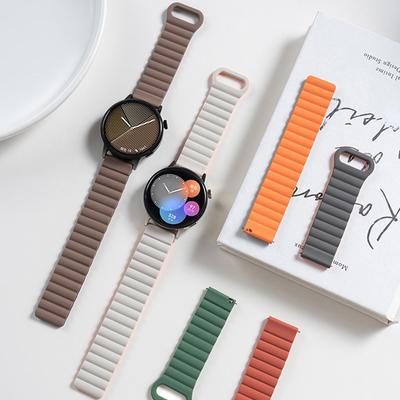 Pulseira de laço magnético para samsung galaxy watch 6 5 4 40mm 44mm/4 6 clássico 46 43 47mm/5 pro 45mm banda silicone 20mm 22mm pulseira