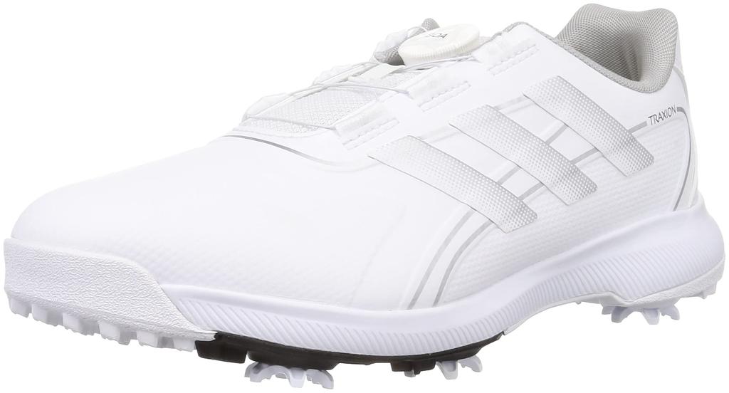 Golf Shoes Traction Lite Max Boa Footwear Black cm [Adidas Golf] Men's White/Silver Metallic/Core 26.5