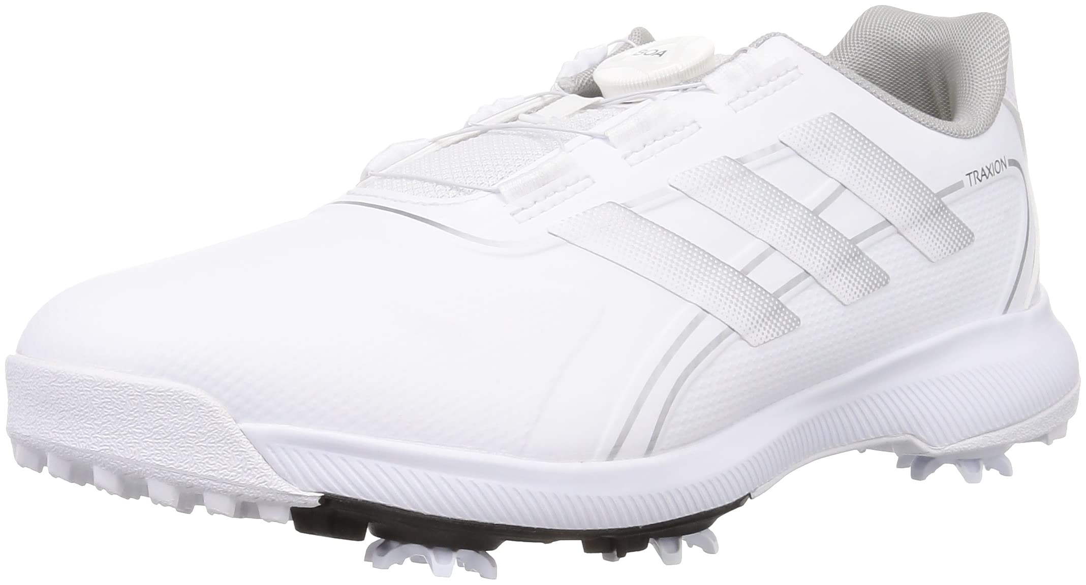 

Кроссовки для гольфа Traction Lite Max Boa Footwear Black cm [Adidas Golf] мужские белые/серебристые металлические/Core 26.5
