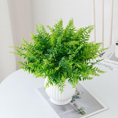 2/5 Stück Künstliche Pflanzen Plastik Persischer Farn Blätter Für Zuhause Hochzeitsparty Balkondeko Blumenarrangement Brautstrauß Requisite