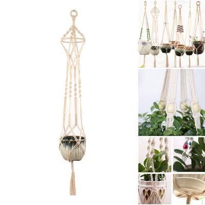 Aufhänger Manuell Schnur Blumentopfhalter Gestell 100cm Haus Außen Innen Garten Wand Dekorativ Hof