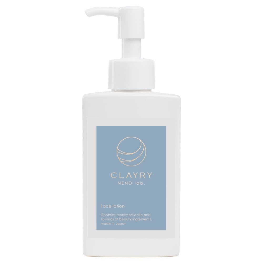 

CLAYRY NEND lab Face Lotion, 120ml Pump, Montmorillonite Clay Cosmetics, Made in Japan