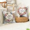 Happy Mothers Day Cushion Cover Summer Linen Pillow Case Organic Fabric Cushion Cover Double-Sided Print Sofa Home Decor