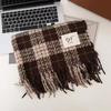 Autumn and Winter Scarves Women's Winter High-end Scarves Thickened and Warm Tonglu Imitation Cashmere Plaid Scarves