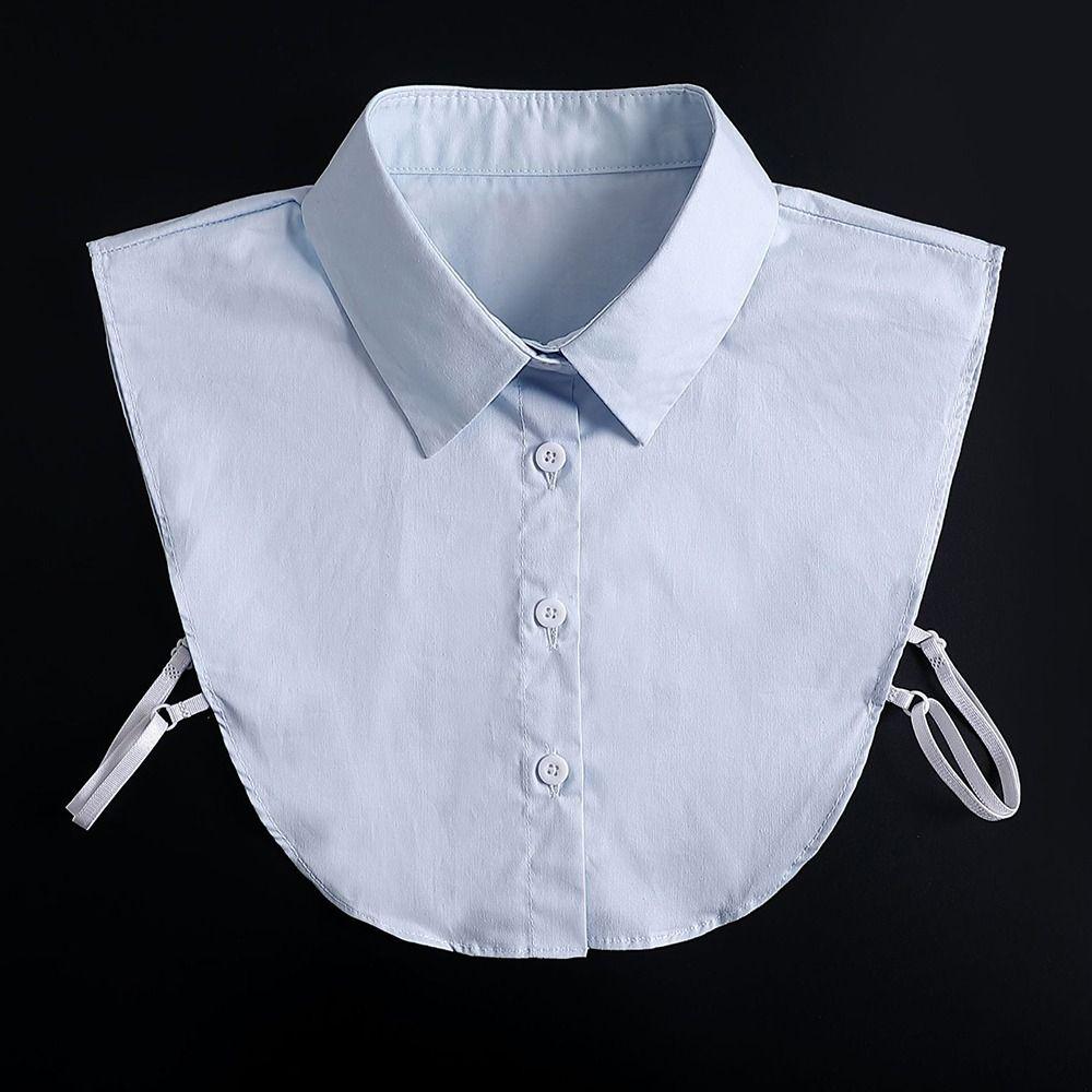 Solid Detachable Collars Multi-functional Shirt Lapel Blouse Top Fake Shirt Collar for Men Women