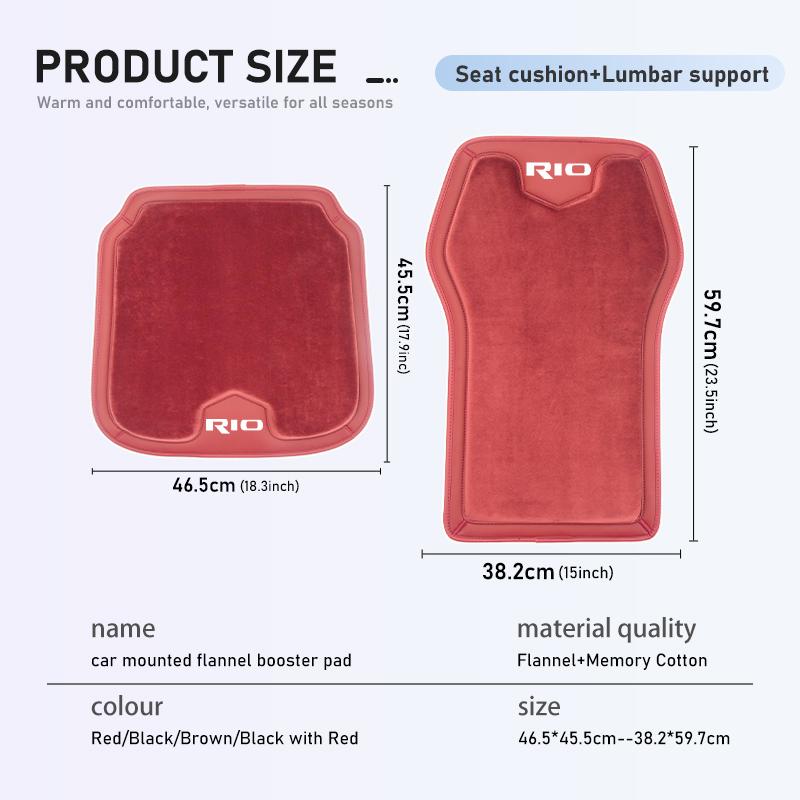 Car Seat Flannel Cover Comfort Protector Cushion Non-Slip Pad For KIA RIO 2012 2015 2017-2021 Ceed Niro Soul Stonic lqrd40
