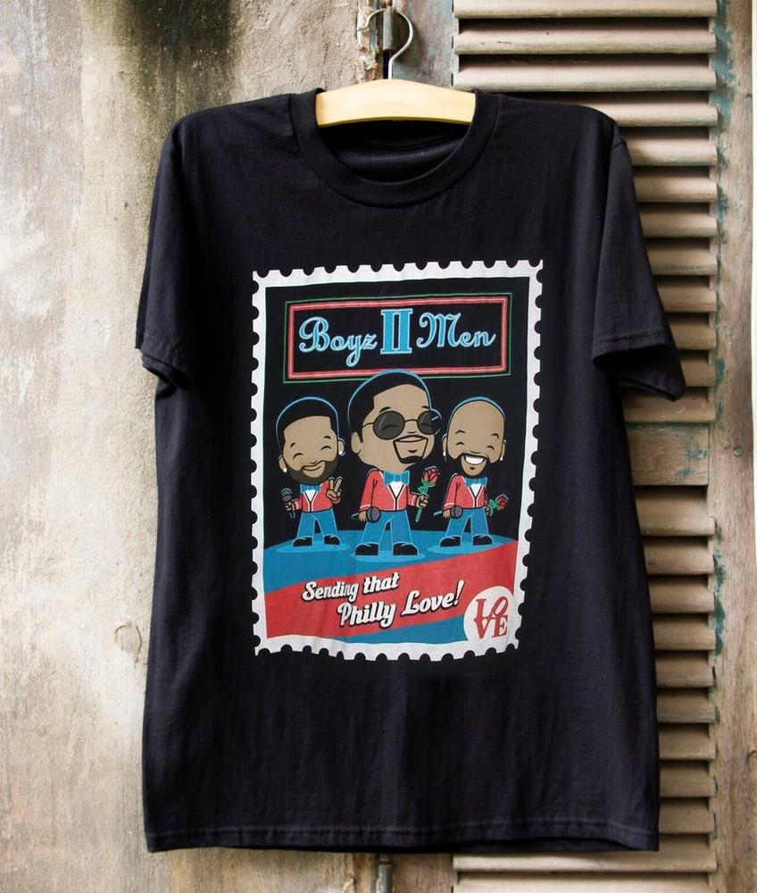 Vintage Boyz II Men Sending Out Philly Love Black All Size Gift Shirt AC1022 Unisex T-Shirt XXXXL