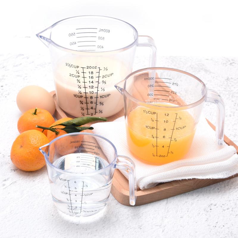 150/300/600/1000Ml 1 Pcs Baking Liquid Measuring Cups Scale Cup Plastic Mixing Cup Kitchen Baking Tools