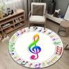 Playful Round Mandala Multicolor Rug Mat, Non-Slip Floor Mat for Office