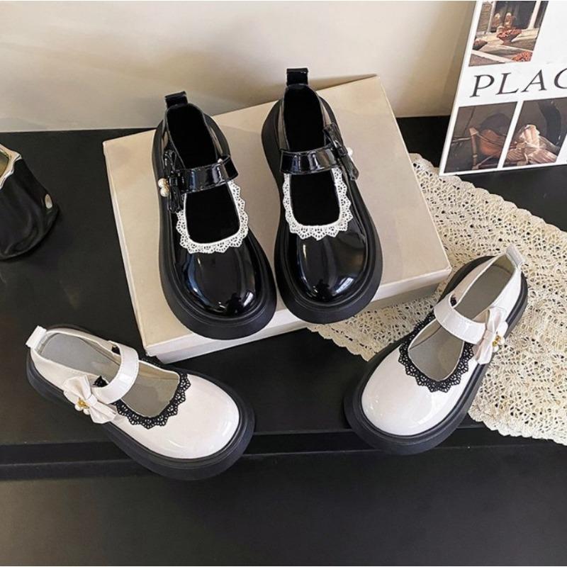 Fashion 2025 New Fashion Lace Women's Pumps Spring Autumn Mary Jane SHOES Sweet Butterfly Knot Platform Casual Lolita Ladies Shoes