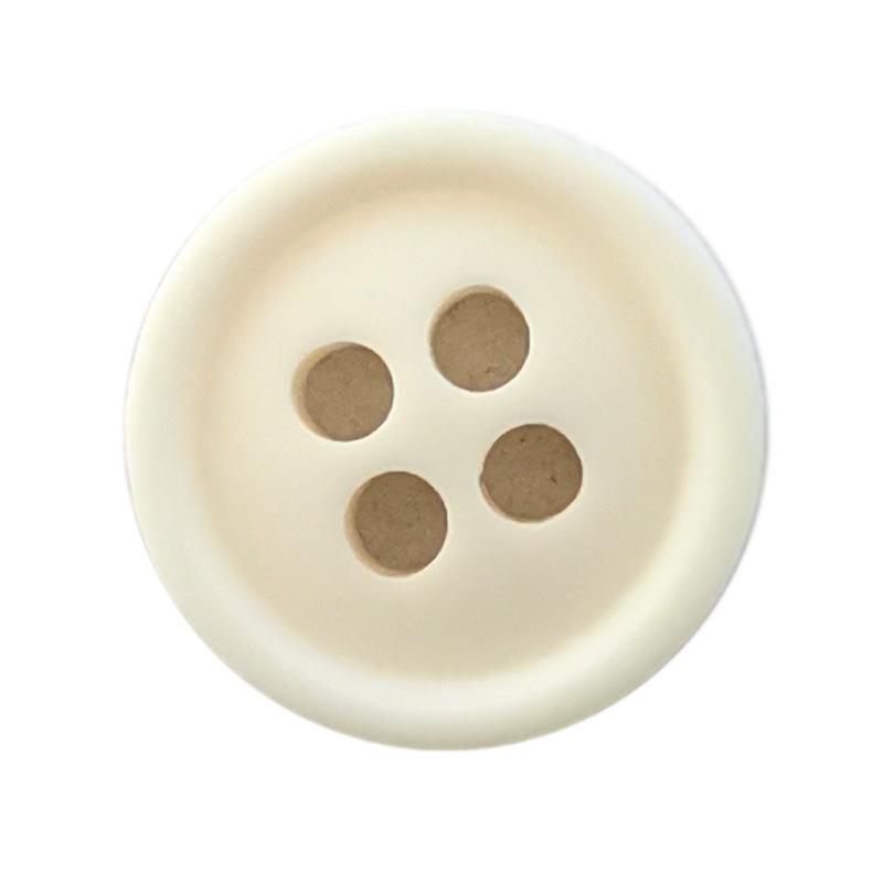 White Resin Four-Eye Button Top Knitted Cardigan Sleeve Collar Button Shirt Sweater Accessory Button