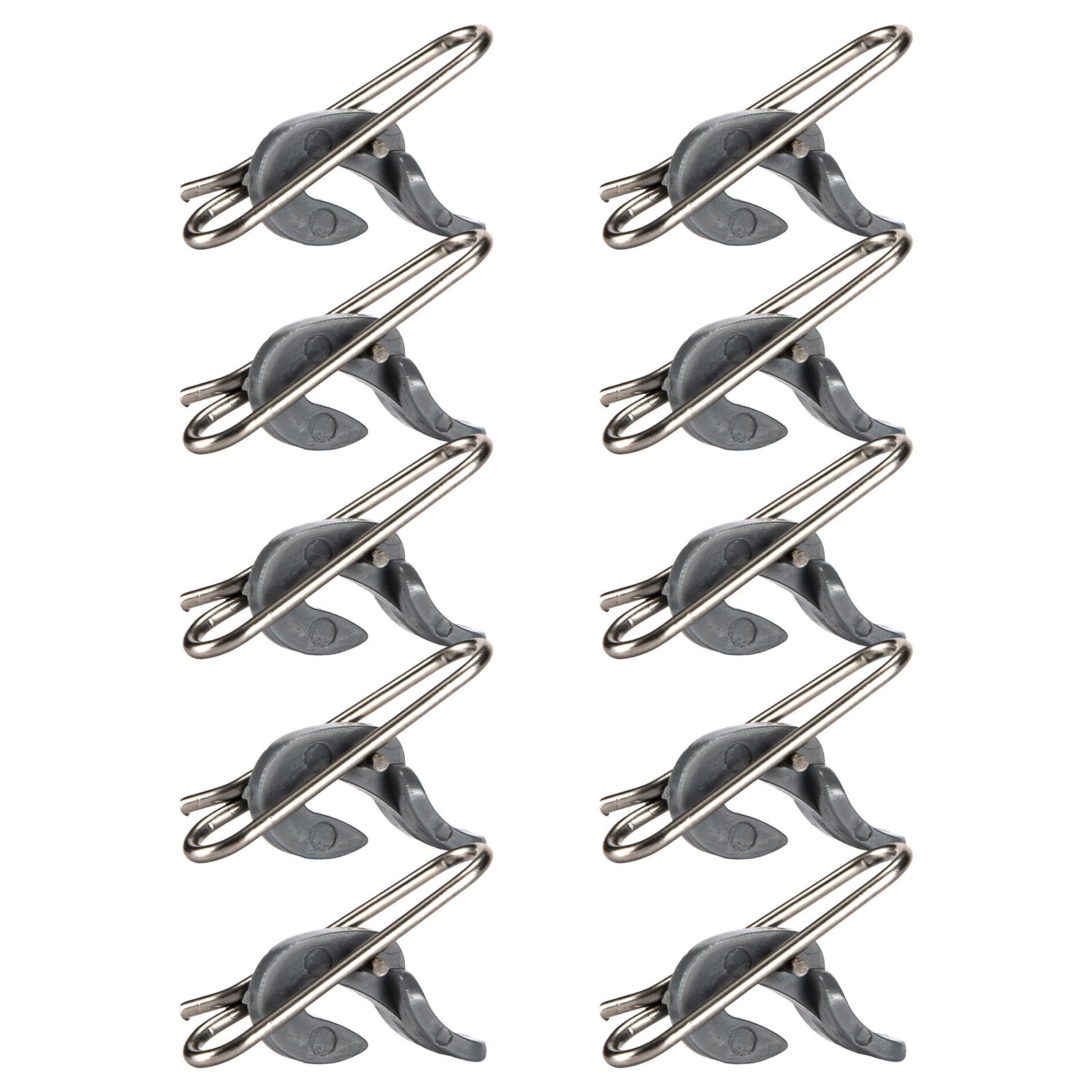 

10 шт. рыболовный зажим из нержавеющей стали для рыболовных приманок, зажим для приманок, зажим для скорости для морской пресноводной лески серый