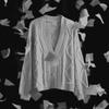 Folklore Meimei Grape Gray Cable Knit Cardigan