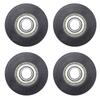4 Stück Elliptische Rolle Universal Polyurethan Leise Elliptische Schienenführungsscheibe für Fitnessgeräte 42mm