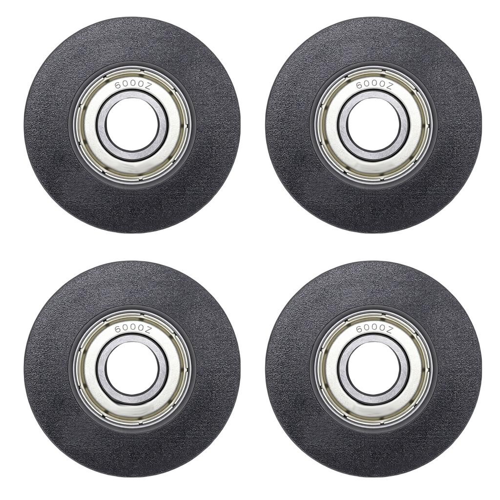 4 Stück Elliptische Rolle Universal Polyurethan Leise Elliptische Schienenführungsscheibe für Fitnessgeräte 42mm