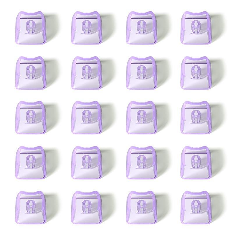 20Pcs Transparent Cute Cat Keycaps PBT 1U Blank MAO Profile for Custom Mechanical Keyboard Modification