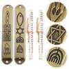 2 Stück Metall Mesusa Ornament Vintage Schriftplakette Heimdekoration Religiöses Handwerk Judaica Design Segen Metall Mesusa