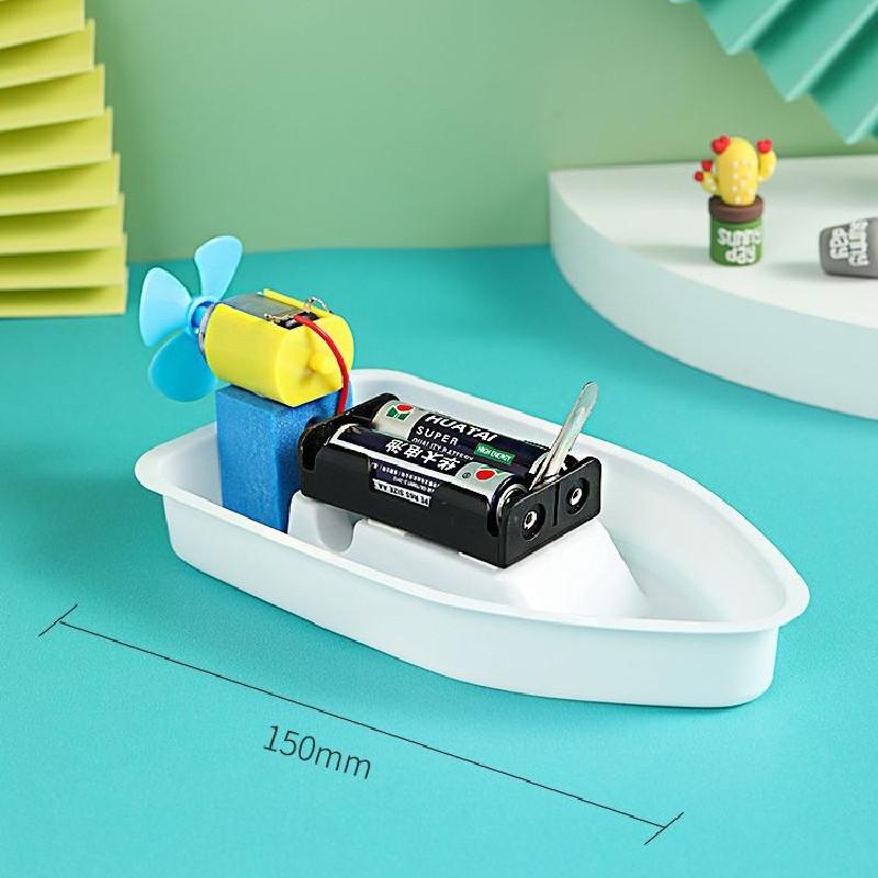 Self Made Electric Boat Assembly Material Set Children Educational Toys For Kids Science Learning And Creativity