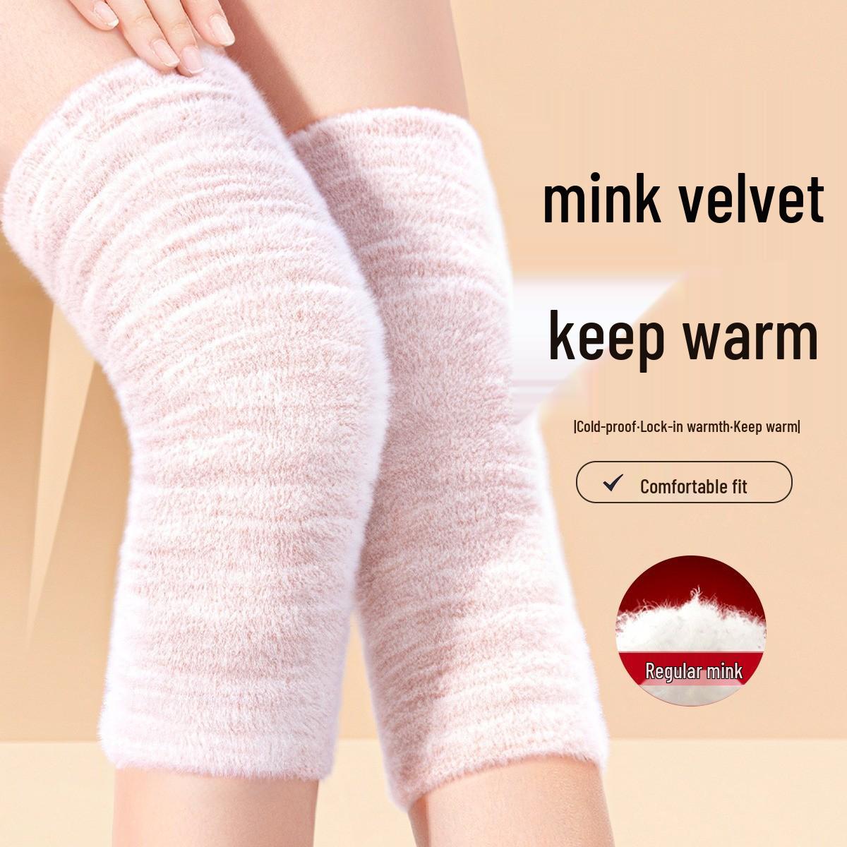 

Japanese Mink Velvet Knee Pads - Unisex Joint Warmers for Elderly, Autumn/Winter Cold Protection with Extra Velvet. M (70-110 lbs)