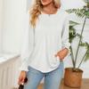 Women's  Long Sleeve Shirts Solid Color Fall Fashion Basic Slim Fit Soft Sexy Tops