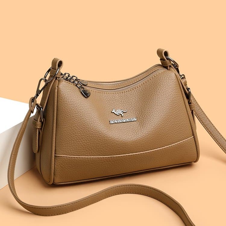 Lychee pattern leather crescent moon small bag single shoulder messenger women's bag