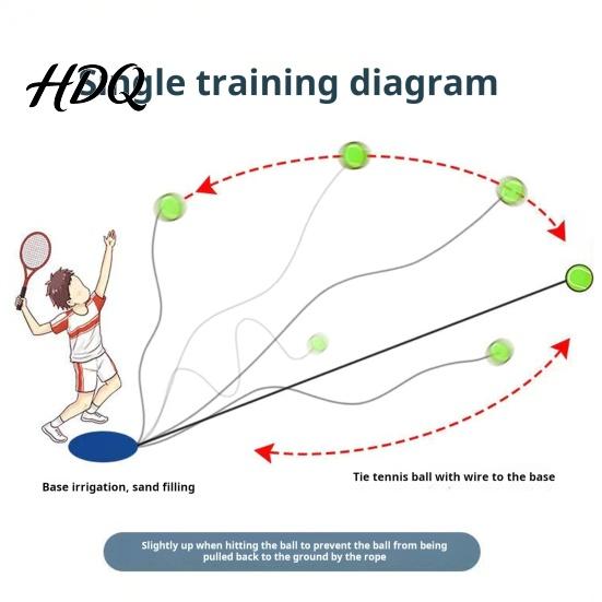 Automatic Tennis Trainer with String Ball Portable Solo Training Rebounder Weighted Base Kids Adults Beginner Backyard Self Practice Tools