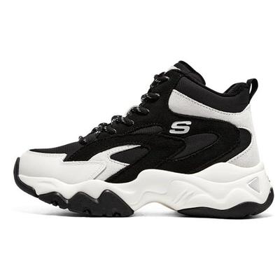 DLites 3.0 Stoff Leder Weich Bequem Stoßdämpfend Langlebig Unterstützend Warm High Top Dad Schuhe Damen Sneaker Schwarz Weiß 167595-BKW
