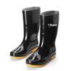 Men's Waterproof Mid & High-Calf Rain Boots: Non-Slip, Fashionable, Warm, Acid & Alkali Resistant, Rubber Sole for Kitchen Work.
