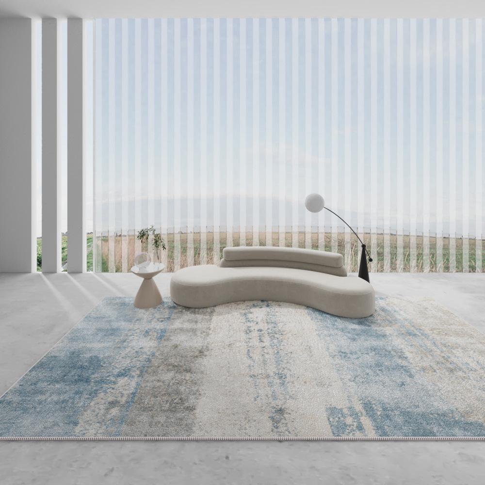 Wabi-Sabi Loop Pile Carpet: Non-Slip Floor Mat for Living Room, Light Luxury Coffee Table, and Bedroom Decor