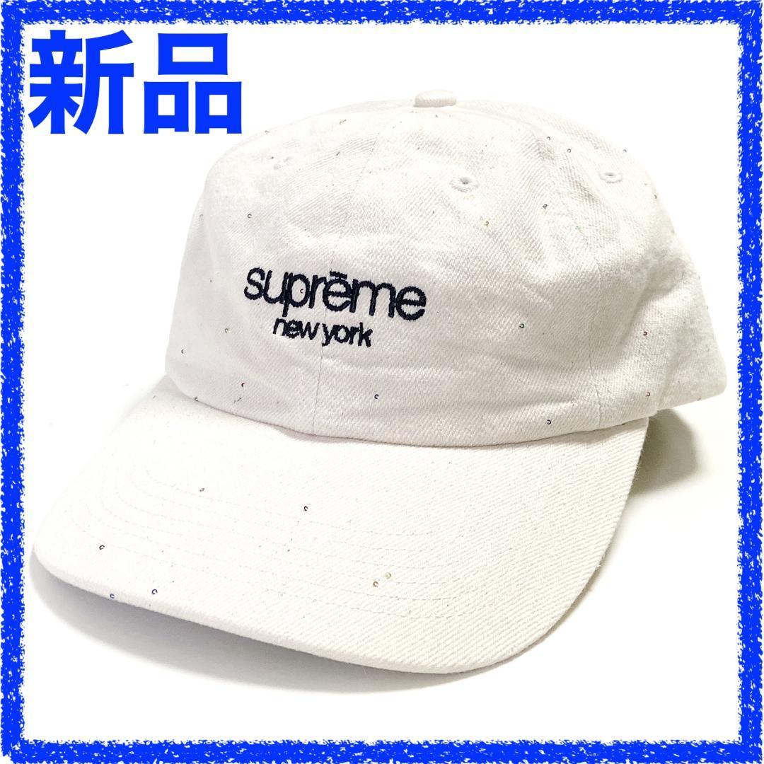 Used Supreme sequin denim classic logo 6 panel cap se1514r