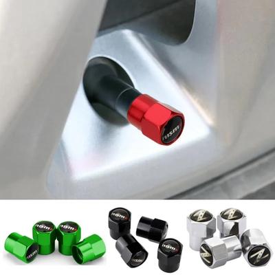 BMUOMP1 4pcs Car Wheel Tire Valve Stem Caps for Nismo Z Emblem 350Z 370Z Qashqai Leaf Juke X Trail Tiida Navara Note Accessories