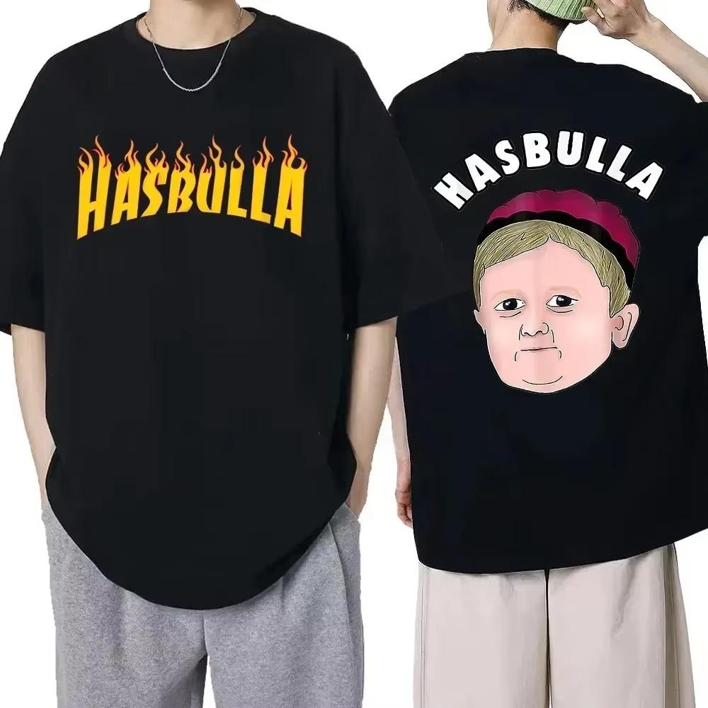 Classic Team Hasbulla Cotton T-Shirt Fighting Hasbulla Graphic T-shirt Hip Hop Men Tee Shirt Tops Women Manga T Shirt Streetwear