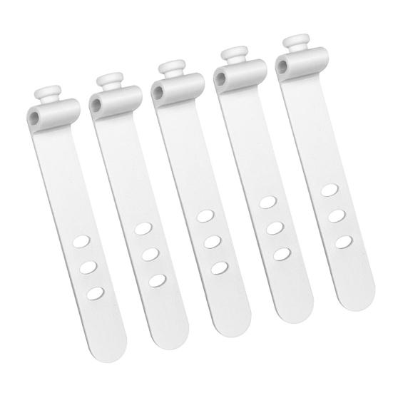 5Pcs Cable Organizer Ties Management for Headphones Flexible Wire Silicone Reusable Cable TV USB Computer