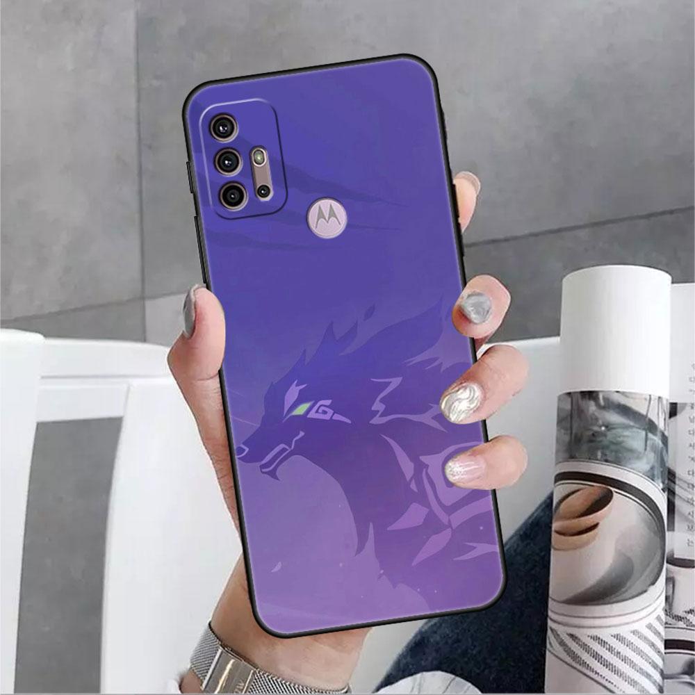 

Case For Motorola G30 G60 G22 G9 Play G82 G52 G8 G9 G50 One Fusion Edge 20 Black Soft Phone Capas Genshin Impact Logo One Fusion Plus