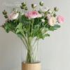 High-Quality Silk Ranunculus, Lotus, and Peony Artificial Flowers for Home Decor or Photography Props