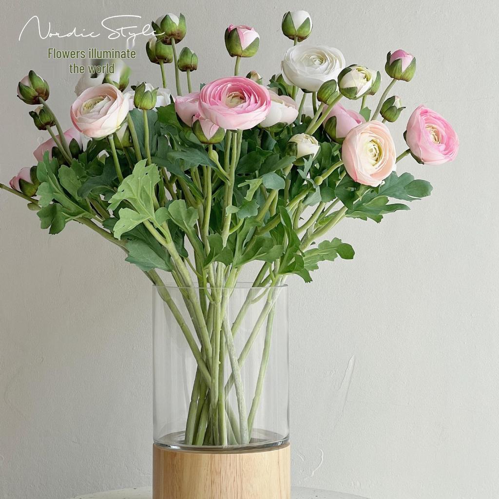 High-Quality Silk Ranunculus, Lotus, and Peony Artificial Flowers for Home Decor or Photography Props