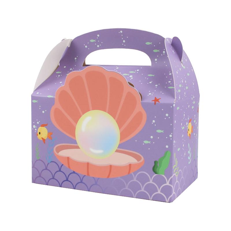 3pcs Holiday Gift Box Mermaid And Seashell Underwater World Party Gift Box Candy Box Summer Handheld Gift Box
