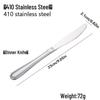 410 Stainless Steel Four-Piece Cutlery Set: Knife, Fork, Spoon - Single/Double Line for Home or Hotel Dining