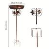 Vintage bird bath and feeder combination rust protection5Ground  decoration watering and bathing station