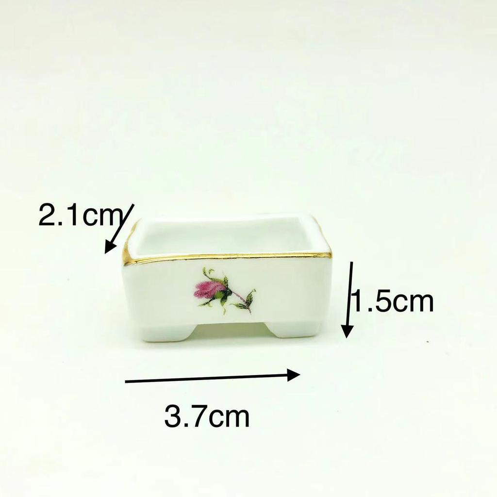 Miniature Dollhouse Ceramic Flower Pot Toy Model