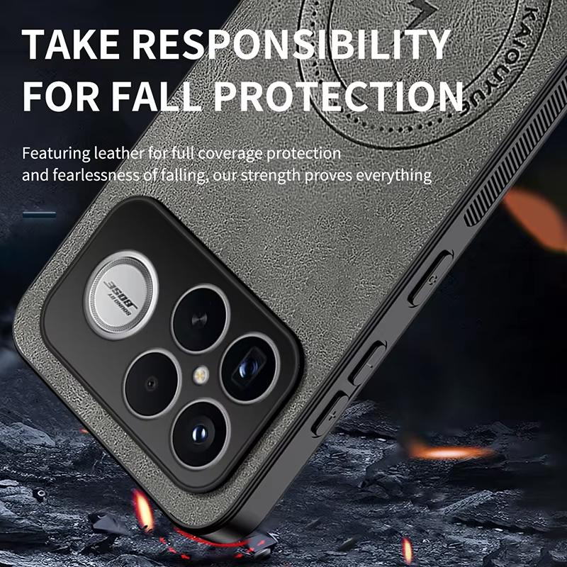 For Xiaomi Mi Poco F8 Ultra Case Luxury Leather Skin Magnetic Magsafe Protective Back Cover For Mi POCO F8 Pro Phone Shell