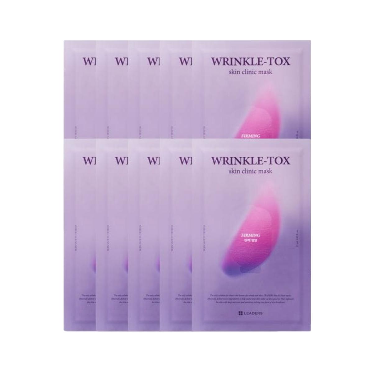 LEADERS Wrinkle Tox Skin Clinic Mask Firming Anti-Aging 25ml x 10 Sheets