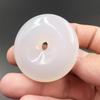 Jade Chalcedony Agate Buckle Pendant Necklace for Men and Women