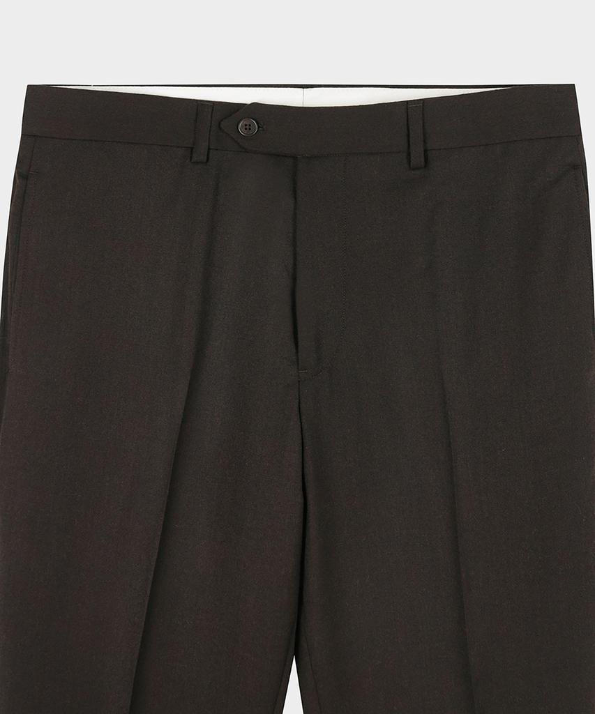 BROOKS BROTHERS Classic Fit Flannel Trousers (Brown) (Bbptmf54554Ef)