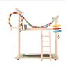 Lovebird Parrots Cage Perch Stand Bridge Colorful Swing Climbing Wooden Training Ladder Toy for Bird