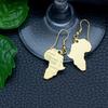 Vintage Women Africa Map Dangle Drop Hook Hoop Earrings Piercing Jewelry Gift